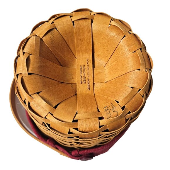 Longaberger Small Fruit Basket Protector Paprika Liner Set - Picture 7 of 7